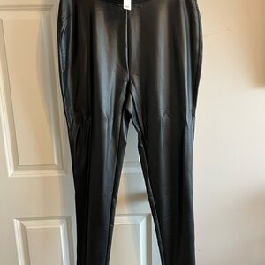 Black Faux Leather Pants